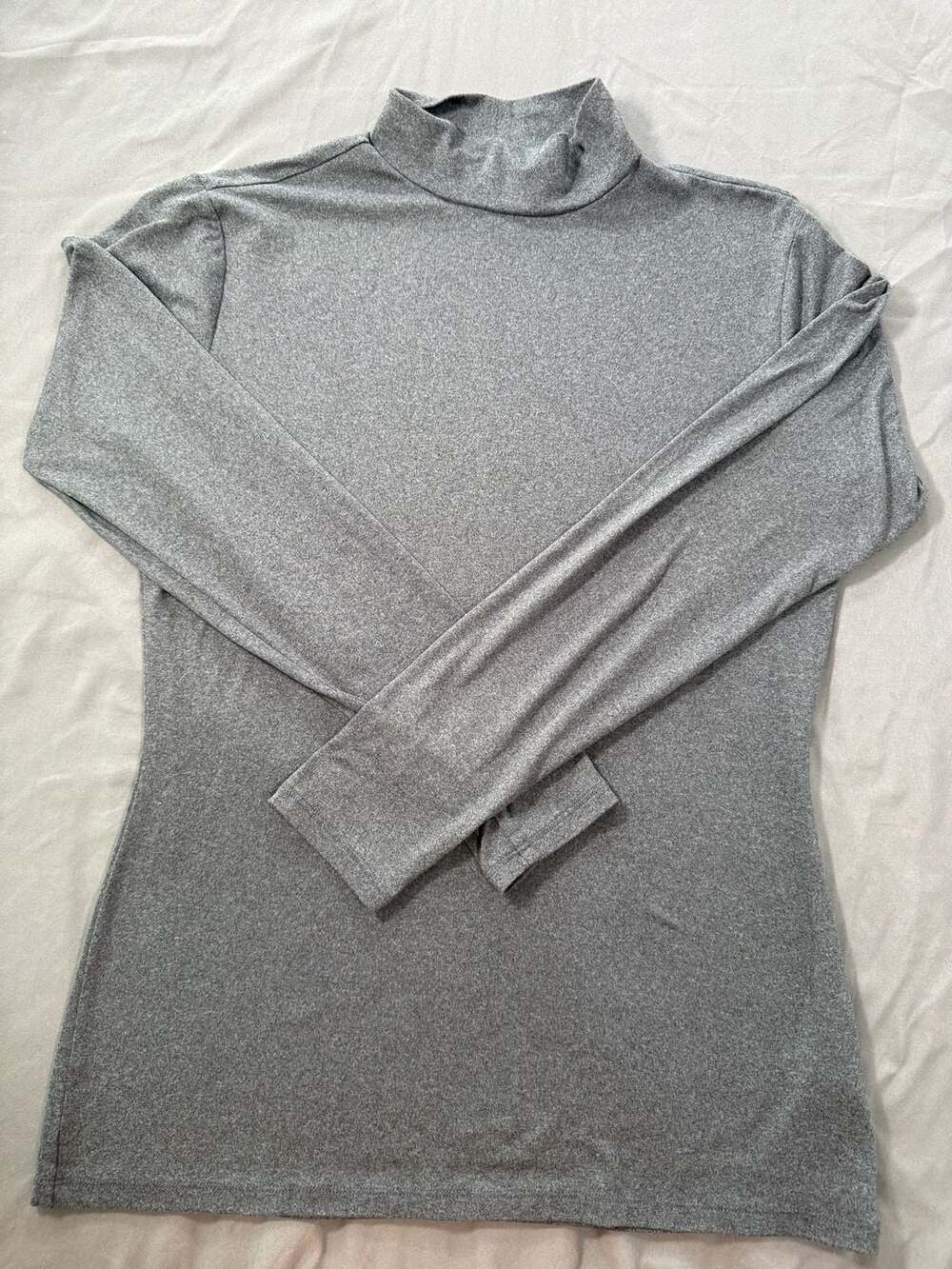 HeatKeep Women's Heather Grey Mock Neck Thermal Top